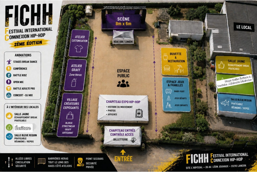 Plan du site du festival – cliquez pour ouvrir le plan interactif